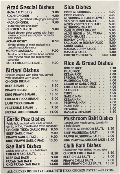azad indian takeaway swansea